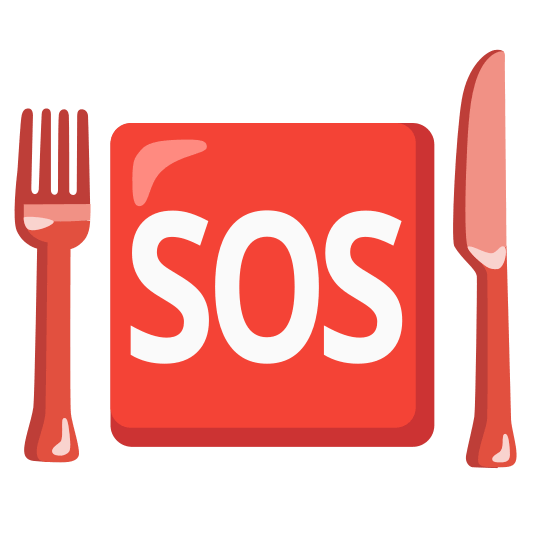 knife fork plate sos