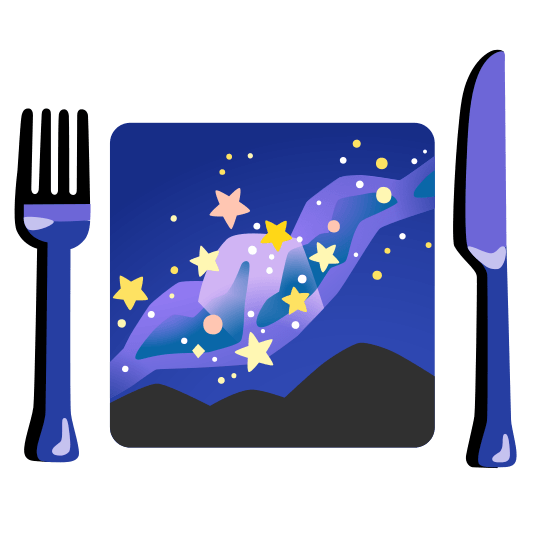 knife fork plate milky way