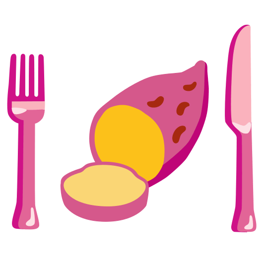 knife fork plate sweet potato