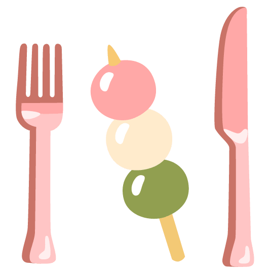 knife fork plate dango