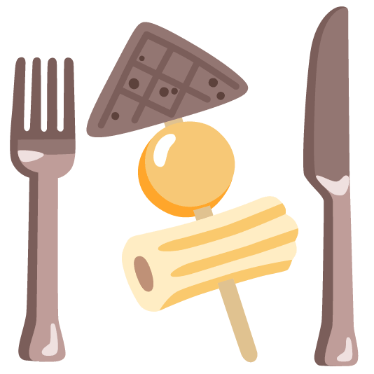 knife fork plate oden