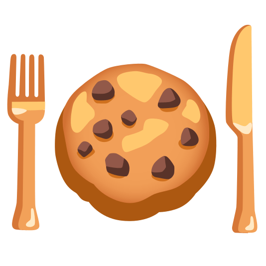 knife fork plate cookie