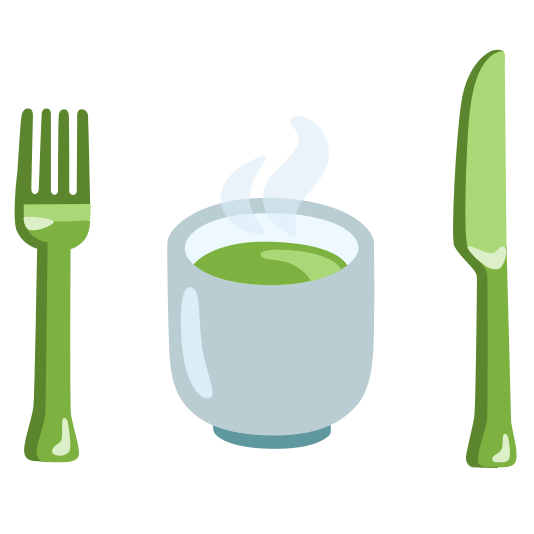 knife fork plate tea