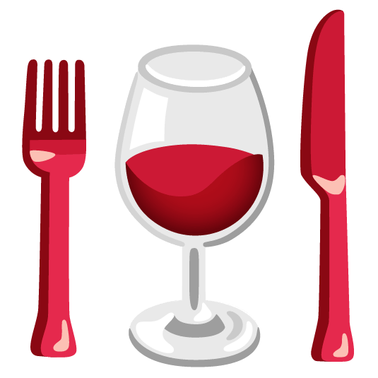 knife fork plate wine glass