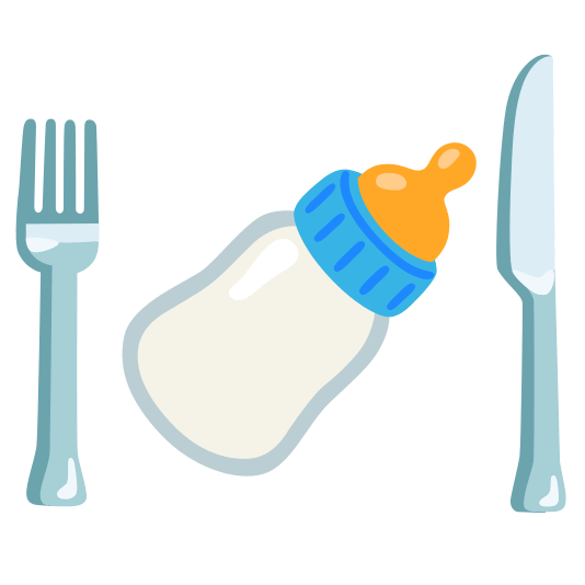 knife fork plate baby bottle