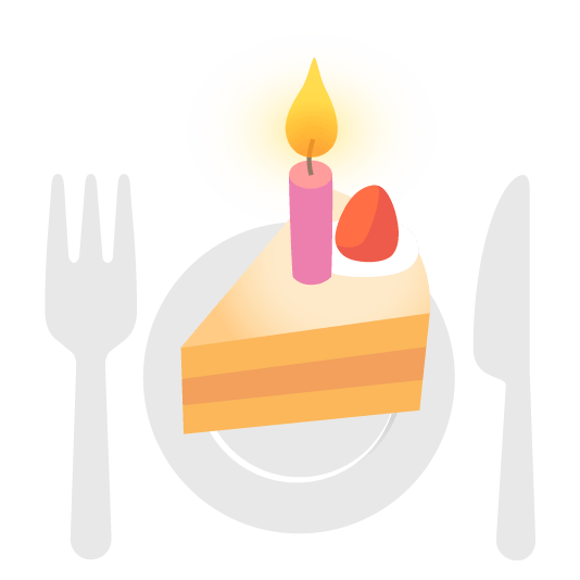 knife fork plate birthday
