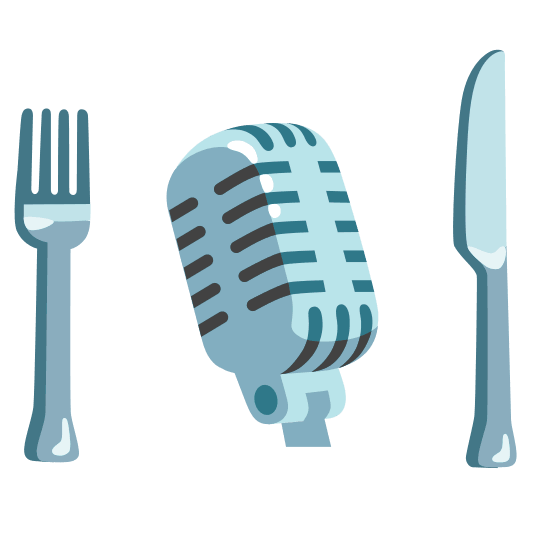 knife fork plate studio microphone