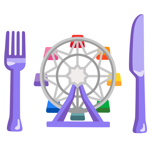 knife fork plate ferris wheel