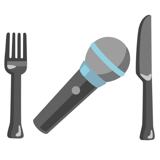 knife fork plate microphone
