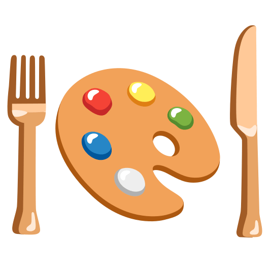 knife fork plate art