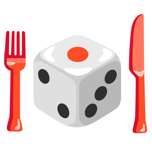 knife fork plate game die