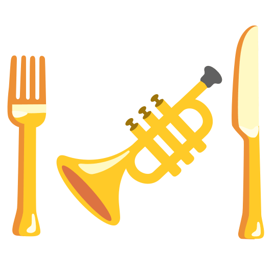 knife fork plate trumpet