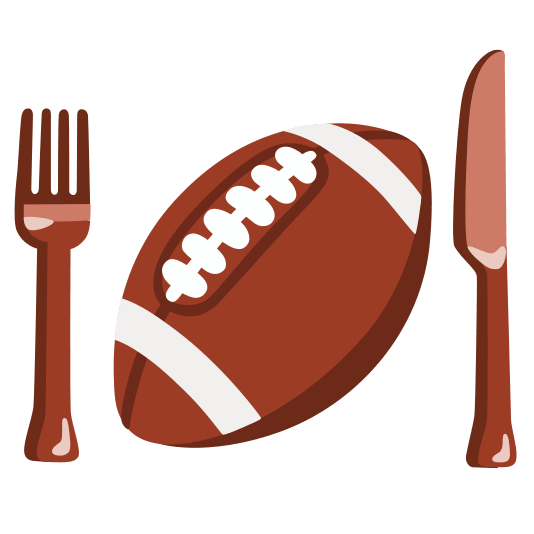 knife fork plate football