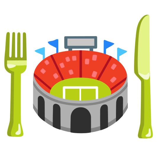 knife fork plate stadium