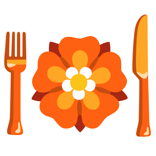 knife fork plate rosette