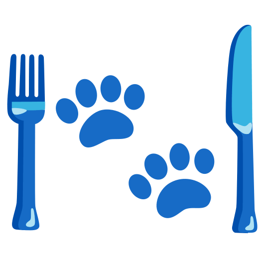 knife fork plate feet