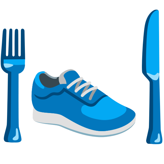 knife fork plate athletic shoe