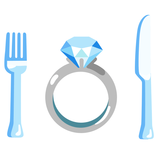 knife fork plate ring