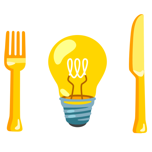 knife fork plate bulb