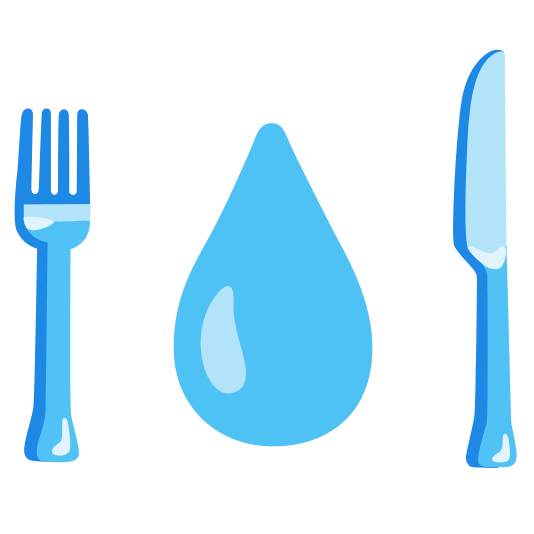 knife fork plate droplet