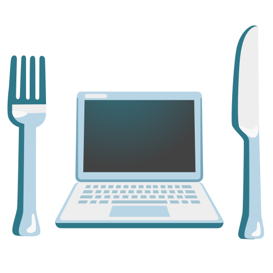 knife fork plate computer
