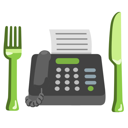 knife fork plate fax