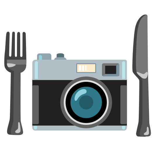 knife fork plate camera