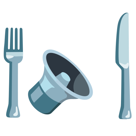 knife fork plate speaker