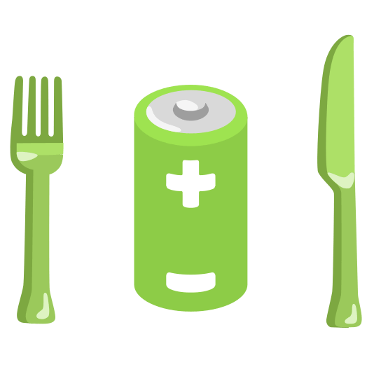 knife fork plate battery