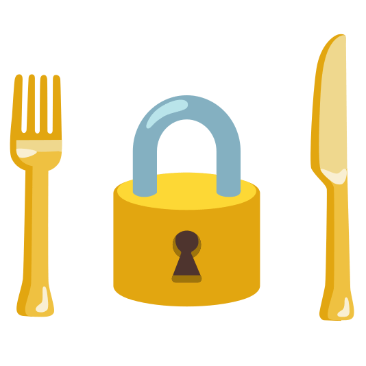 knife fork plate lock