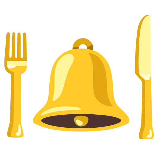 knife fork plate bell