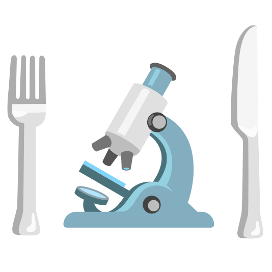 knife fork plate microscope
