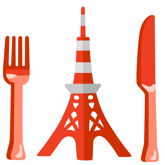 knife fork plate tokyo tower