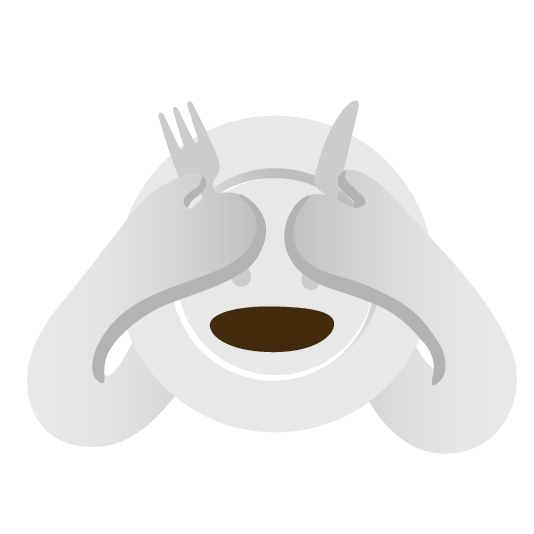 knife fork plate see no evil