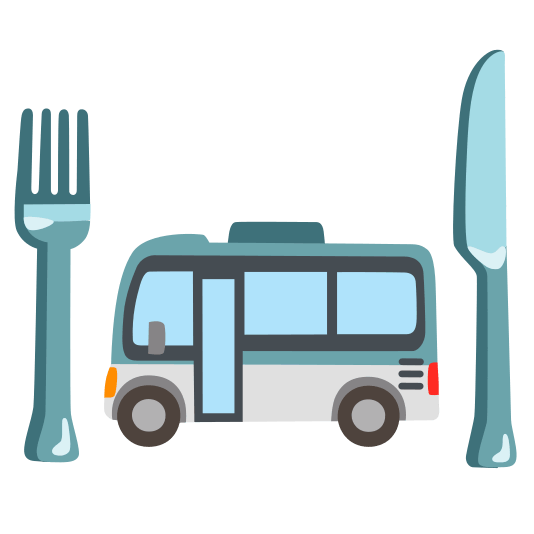 knife fork plate bus
