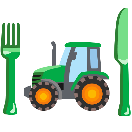 knife fork plate tractor