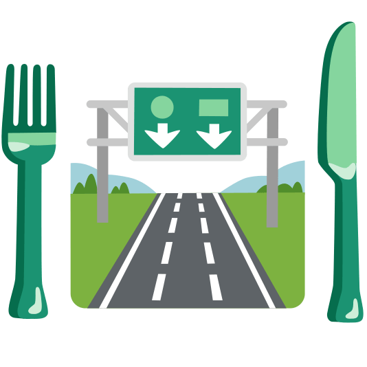 knife fork plate motorway