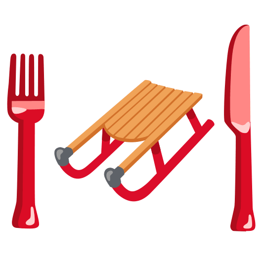 knife fork plate sled