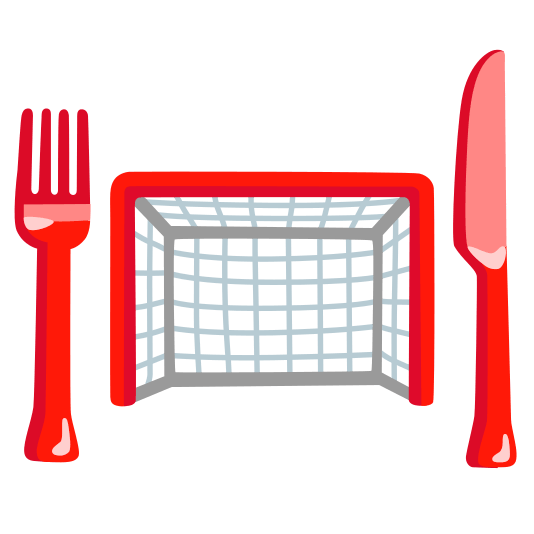knife fork plate goal net