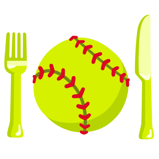 knife fork plate softball