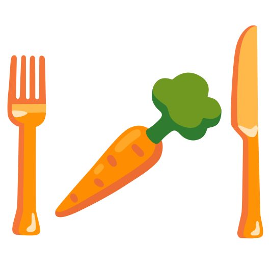 knife fork plate carrot
