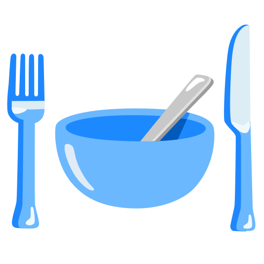 knife fork plate bowl with spoon