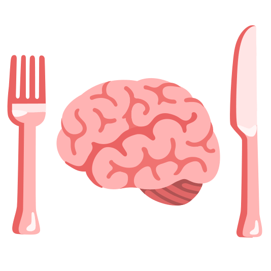 knife fork plate brain