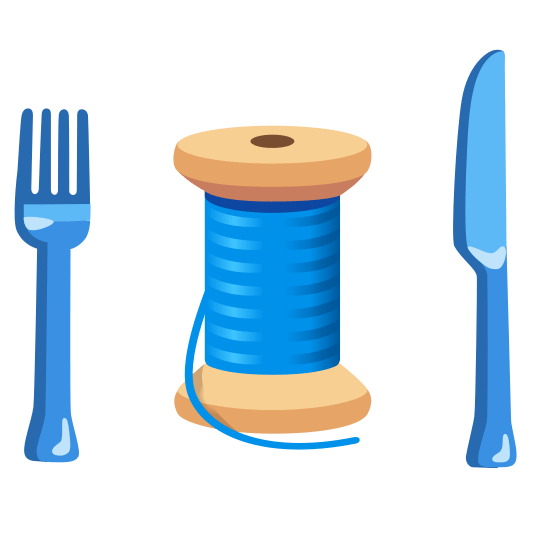 knife fork plate thread