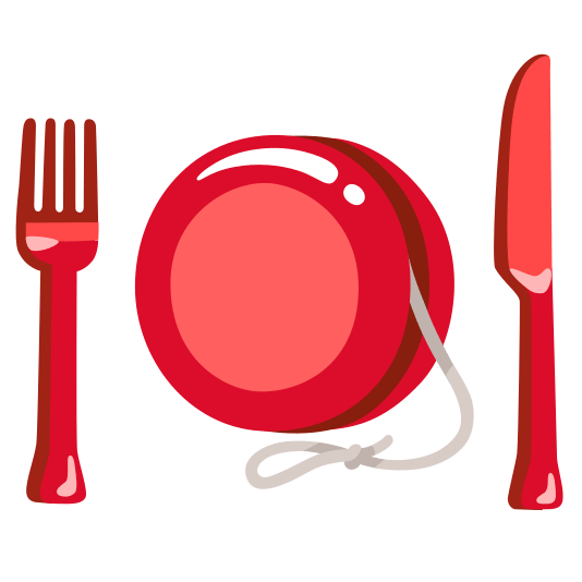 knife fork plate yo yo