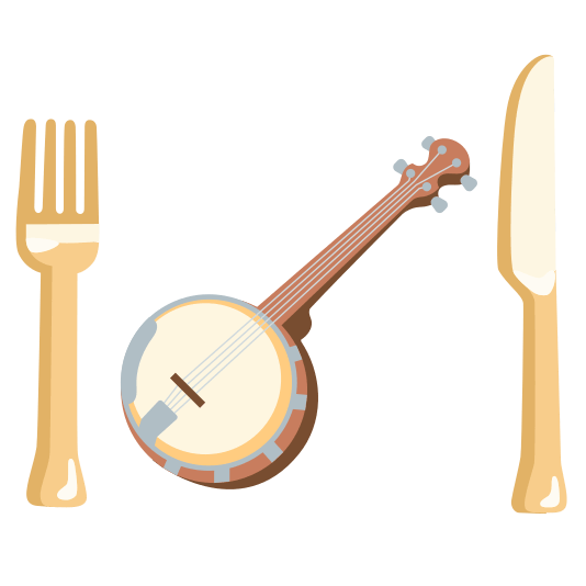 knife fork plate banjo