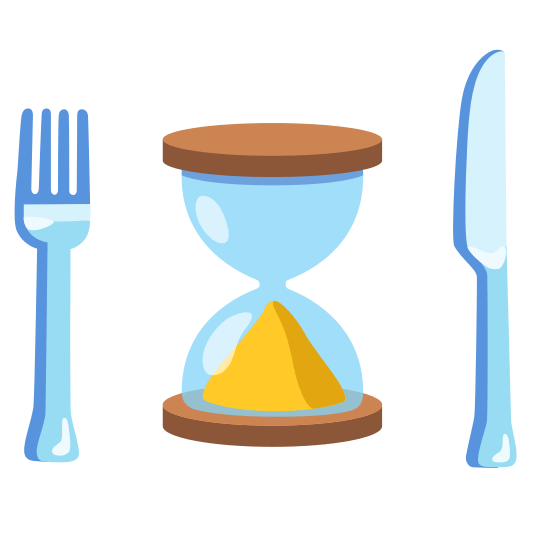 knife fork plate hourglass