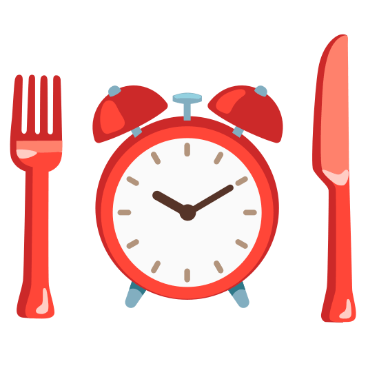 knife fork plate alarm clock