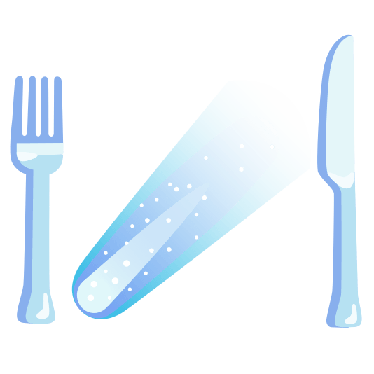 knife fork plate comet