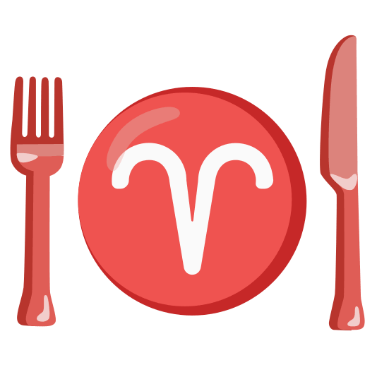 knife fork plate aries